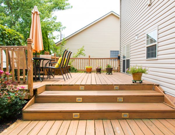 Wooden Patio Installation in Crystal Lake